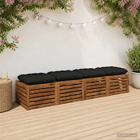 vidaXL Sittkuddar VIANEN 4 st 100% Polyester Svart 60 x 60 x 12 cm
