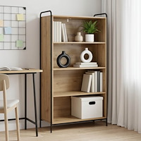 vidaXL Bokskåp 55,5 x 33 x 174 cm Konstruerat trä Artisan-ek