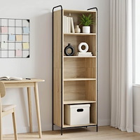 vidaXL Bokskåp 55,5 x 33 x 174 cm Konstruerat trä Sonoma-ek