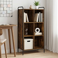 vidaXL Bokskåp 57 x 33 x 111 cm Konstruerat trä Rökt ek