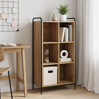 vidaXL Bokskåp 57 x 33 x 111 cm Konstruerat trä Artisan-ek