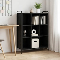 vidaXL Bokskåp 57 x 33 x 111 cm Konstruerat trä Svart ek