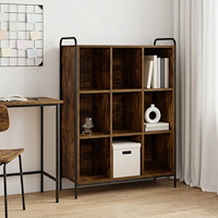 vidaXL Bokskåp 57 x 33 x 111 cm Konstruerat trä Rökt ek