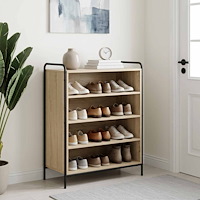 vidaXL Skoskåp 76 x 36,5 x 93 cm Konstruerat trä Sonoma-ek