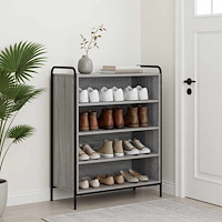 vidaXL Skoskåp 76 x 36,5 x 93 cm Konstruerat trä Grå Sonoma