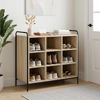 vidaXL Skoskåp 85 x 39,5 x 75 cm Konstruerat trä Sonoma-ek