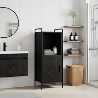 vidaXL Badrumsskåp Svart ek 40 x 36 x 99,5 cm Konstruerat trä