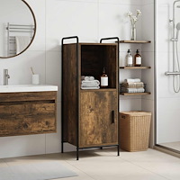 vidaXL Badrumsskåp Rökt ek 40 x 36 x 99,5 cm Konstruerat trä