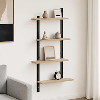 vidaXL Vägghylla Sonoma-ek 61 x 13.5 x 105.5 cm Konstruerat trä