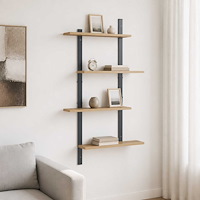 vidaXL Vägghylla Artisan-ek 61 x 13,5 x 105,5 cm Konstruerat trä