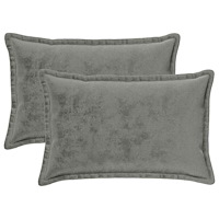 vidaXL Kuddöverdrag 2 st HOUTEN Mörkgrå 50 x 80 cm Flanell
