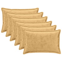 vidaXL Kuddöverdrag 6 st HOUTEN Taupe 50 x 80 cm Flanell