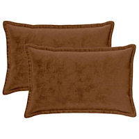 vidaXL Kuddöverdrag 2 st HOUTEN Ljusbrun 50 x 80 cm Flanell