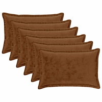 vidaXL Kuddöverdrag 6 st HOUTEN Ljusbrun 50 x 80 cm Flanell