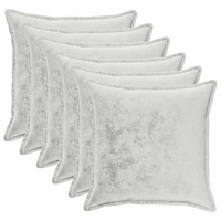 vidaXL Kuddöverdrag 6 st HOUTEN Ljusgrå 80 x 80 cm Flanell