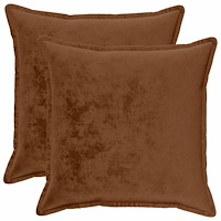 vidaXL Kuddöverdrag 2 st HOUTEN Ljusbrun 80 x 80 cm Flanell