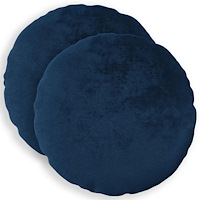 vidaXL Kuddöverdrag 2 st HEERLEN Mörkblå Ø 30 cm Flanell