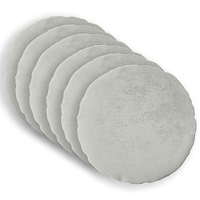 vidaXL Kuddöverdrag 6 st HEERLEN Ljusgrå Ø 30 cm Flanell