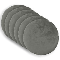 vidaXL Kuddöverdrag 6 st HEERLEN Mörkgrå Ø 30 cm Flanell