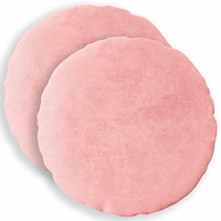 vidaXL Kuddöverdrag 2 st HEERLEN Rosa Ø 30 cm Flanell