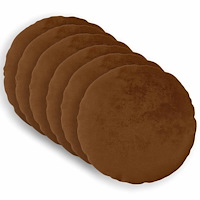 vidaXL Kuddöverdrag 6 st HEERLEN Ljusbrun Ø 30 cm Flanell