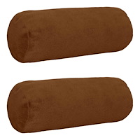 vidaXL Kuddöverdrag 2 st HEERLEN Ljusbrun Ø 15 x 40 cm Flanell