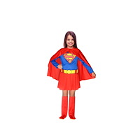 Ciao Ciao Supergirl maskeraddräkt, klänning, mantel, bälte, tygst...