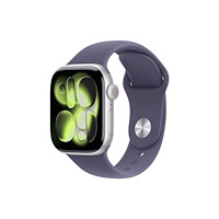 Apple Apple Watch Series 11 (GPS + Cellular) - silveraluminium - smart klocka med sportband - lila dimma - 64 GB