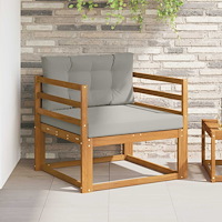 vidaXL Utomhus Mellansoffa Naturlig 87 x 83 x 73 cm
