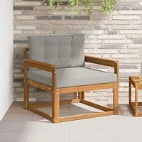 vidaXL Utomhus Mellansoffa Naturlig 91 x 83 x 73 cm