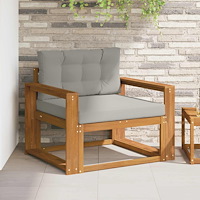 vidaXL Utomhus Mellansoffa Naturlig 99 x 83 x 73 cm