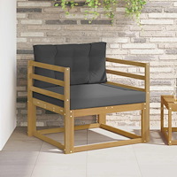 vidaXL Utomhus Mellansoffa Polyester Vit
