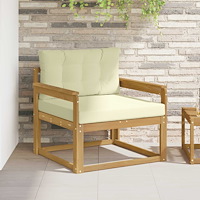 vidaXL Utomhus Mellansoffa Polyester Vit