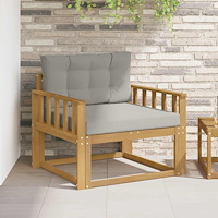 vidaXL Utomhus Mellansoffa Polyester Vit