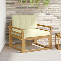 vidaXL Utomhus Mellansoffa Polyester Vit