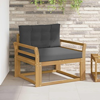 vidaXL Utomhus Mellansoffa Polyester Vit