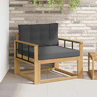 vidaXL Utomhus Mellansoffa Polyester Vit