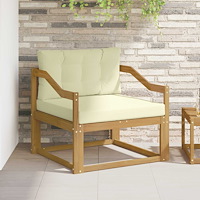vidaXL Utomhus Mellansoffa Polyester Vit
