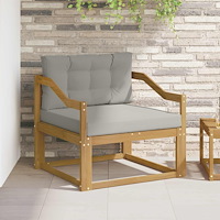 vidaXL Utomhus Mellansoffa Polyester Vit