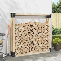 vidaXL Vedstaplingshjälp 12 st Antracit 34 x 10 x 15 cm Stål
