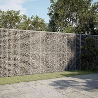 vidaXL Gabion med 3,5 mm tråd och 5x5 cm nät 1100x20x200 cm