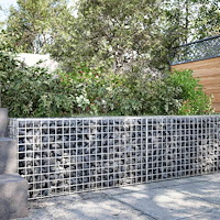 vidaXL Gabion med 5 mm tråd och 5x5 cm nät 150x100x50 cm