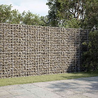 vidaXL Gabion med 5 mm tråd och 10x10 cm nät 250x10x200 cm