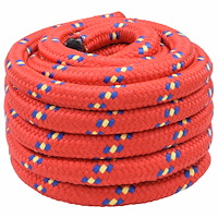 vidaXL Mångsidigt bruksrep 30 mm 50 m Röd PP 5400 kg Maxbelastning