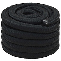 vidaXL Mångsidigt bruksrep 30 mm 25 m Svart PP 5400 kg Maxbelastning