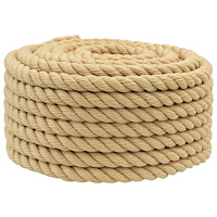 vidaXL Mångsidigt bruksrep 20 mm 25 m Naturlig PP