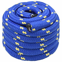 vidaXL Mångsidigt bruksrep 40 mm 5 m Blå PP 9600 kg Maxbelastning