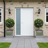 vidaXL Odlingslåda med LED 2 st Silver 50 x 50 x 48 cm