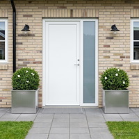 vidaXL Odlingslåda med LED 2 st Silver 50 x 60 x 48 cm