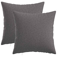 vidaXL Kuddöverdrag 2 st HEERLEN Ljusgrå 30 x 30 cm Tyg